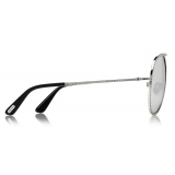 Tom Ford - Antibes Sunglasses - Occhiali da Sole Pilot in Metallo - Oro Bianco - FT0728 - Occhiali da Sole - Tom Ford Eyewear