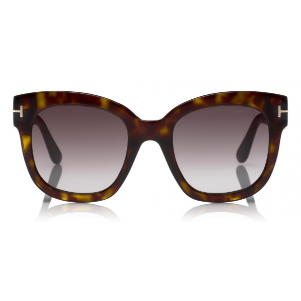 Tom Ford - Beatrix Sunglasses - Occhiali da Sole Quadrati in Acetato - Havana - FT0613 - Occhiali da Sole - Tom Ford Eyewear