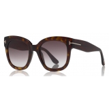 Tom Ford - Beatrix Sunglasses - Occhiali da Sole Quadrati in Acetato - Havana - FT0613 - Occhiali da Sole - Tom Ford Eyewear