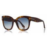 Tom Ford - Beatrix Sunglasses - Occhiali da Sole Quadrati in Acetato - Miele - FT0613 - Occhiali da Sole - Tom Ford Eyewear