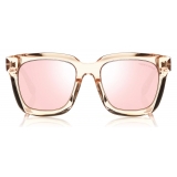 Tom Ford - Sari Sunglasses - Occhiali da Sole Quadrati in Acetato - Rosa - FT0690 - Occhiali da Sole - Tom Ford Eyewear