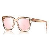 Tom Ford - Sari Sunglasses - Occhiali da Sole Quadrati in Acetato - Rosa - FT0690 - Occhiali da Sole - Tom Ford Eyewear