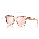 Tom Ford - Sari Sunglasses - Occhiali da Sole Quadrati in Acetato - Rosa - FT0690 - Occhiali da Sole - Tom Ford Eyewear