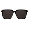 Bottega Veneta - Occhiali da Sole Squadrata Oversize in Metallo - Nero grigio - Occhiali da Sole - Bottega Veneta Eyewear