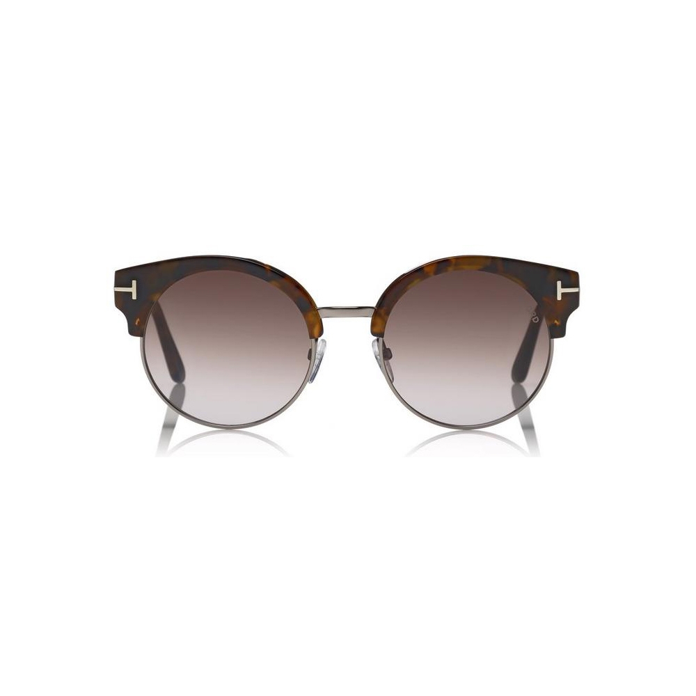 Tom Ford - Alissa Sunglasses - Round Acetate and Metal Sunglasses - Havana  - FT0608 - Sunglasses - Tom Ford Eyewear - Avvenice