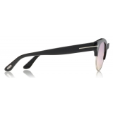 Tom Ford - Henri Sunglasses - Occhiali Rotondi in Metallo e Acetato - Nero - FT0598 - Occhiali da Sole - Tom Ford Eyewear