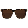 Bottega Veneta - Metal Oversize Square Sunglasses - Brown Havana - Sunglasses - Bottega Veneta Eyewear