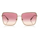 Tom Ford - Heather Sunglasses - Occhiali da Sole Quadrati in Metallo - Rosa - FT0739 - Occhiali da Sole - Tom Ford Eyewear