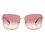 Tom Ford - Heather Sunglasses - Occhiali da Sole Quadrati in Metallo - Rosa - FT0739 - Occhiali da Sole - Tom Ford Eyewear