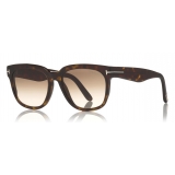 Tom Ford - Rhett Sunglasses - Occhiali da Sole Quadrati in Acetato - Avana Scuro - FT0714 - Occhiali da Sole - Tom Ford Eyewear