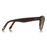 Tom Ford - Rhett Sunglasses - Occhiali da Sole Quadrati in Acetato - Avana Scuro - FT0714 - Occhiali da Sole - Tom Ford Eyewear