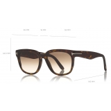 Tom Ford - Rhett Sunglasses - Occhiali da Sole Quadrati in Acetato - Avana Scuro - FT0714 - Occhiali da Sole - Tom Ford Eyewear