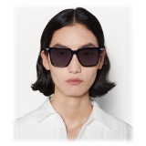 Bottega Veneta - Metal Oversize Square Sunglasses - Blue Ruthenium Grey - Sunglasses - Bottega Veneta Eyewear