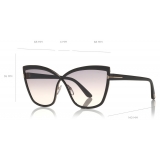 Tom Ford - Sandrine Sunglasses - Butterfly Acetate and Metal Sunglasses - Black - FT0715 - Sunglasses - Tom Ford Eyewear