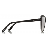 Tom Ford - Sandrine Sunglasses - Occhiali in Metallo a Farfalla - Nero Fumo - FT0715 - Occhiali da Sole - Tom Ford Eyewear