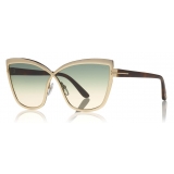 Tom Ford - Sandrine Sunglasses - Butterfly Acetate and Metal Sunglasses - Rose Gold - FT0715 - Sunglasses - Tom Ford Eyewear