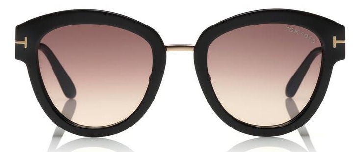 Tom Ford - Mia Sunglasses - Round Metal Sunglasses - Black - FT0574 -  Sunglasses - Tom Ford Eyewear - Avvenice