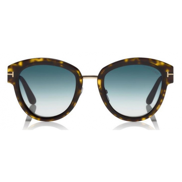 Tom Ford - Mia Sunglasses - Occhiali da Sole Rotondi in Acetato - Havana - FT0574 - Occhiali da Sole - Tom Ford Eyewear