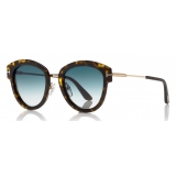 Tom Ford - Mia Sunglasses - Occhiali da Sole Rotondi in Acetato - Havana - FT0574 - Occhiali da Sole - Tom Ford Eyewear