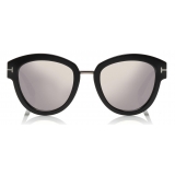 Tom Ford - Mia Sunglasses - Occhiali da Sole Rotondi in Acetato - Rutenio - FT0574 - Occhiali da Sole - Tom Ford Eyewear