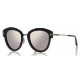 Tom Ford - Mia Sunglasses - Occhiali da Sole Rotondi in Acetato - Rutenio - FT0574 - Occhiali da Sole - Tom Ford Eyewear