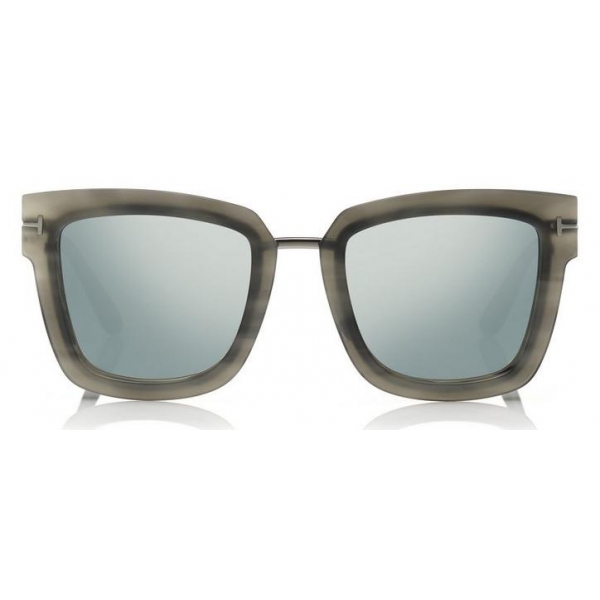Tom Ford - Lara Sunglasses - Square Acetate Sunglasses - Grey Silver - FT0573 - Sunglasses - Tom Ford Eyewear