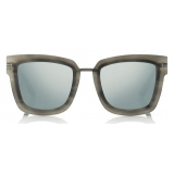 Tom Ford - Lara Sunglasses - Occhiali Quadrati in Acetato - Grigio Argento - FT0573 - Occhiali da Sole - Tom Ford Eyewear