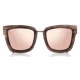 Tom Ford - Lara Sunglasses - Occhiali da Sole Quadrati in Acetato - Havana - FT0573 - Occhiali da Sole - Tom Ford Eyewear