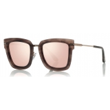 Tom Ford - Lara Sunglasses - Occhiali da Sole Quadrati in Acetato - Havana - FT0573 - Occhiali da Sole - Tom Ford Eyewear