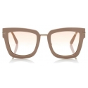 Tom Ford - Lara Sunglasses - Occhiali da Sole Quadrati in Acetato - Rosa - FT0573 - Occhiali da Sole - Tom Ford Eyewear