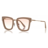 Tom Ford - Lara Sunglasses - Occhiali da Sole Quadrati in Acetato - Rosa - FT0573 - Occhiali da Sole - Tom Ford Eyewear