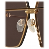 Bottega Veneta - Metal Angular Sunglasses - Grey Gold - Sunglasses - Bottega Veneta Eyewear
