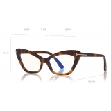 Tom Ford - Double Clip On Optical Glasses - Butterfly Optical Glasses - Havana - FT5643-B - Optical Glasses - Tom Ford Eyewear