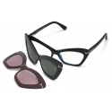 Tom Ford - Double Clip On Optical Glasses - Occhiali a Farfalla - Nero - FT5643-B - Occhiali da Vista - Tom Ford Eyewear