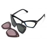 Tom Ford - Double Clip On Optical Glasses - Butterfly Optical Glasses - Black - FT5643-B - Optical Glasses - Tom Ford Eyewear