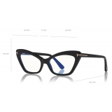 Tom Ford - Double Clip On Optical Glasses - Butterfly Optical Glasses - Black - FT5643-B - Optical Glasses - Tom Ford Eyewear