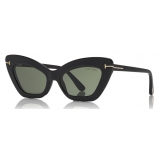 Tom Ford - Double Clip On Optical Glasses - Occhiali a Farfalla - Nero - FT5643-B - Occhiali da Vista - Tom Ford Eyewear