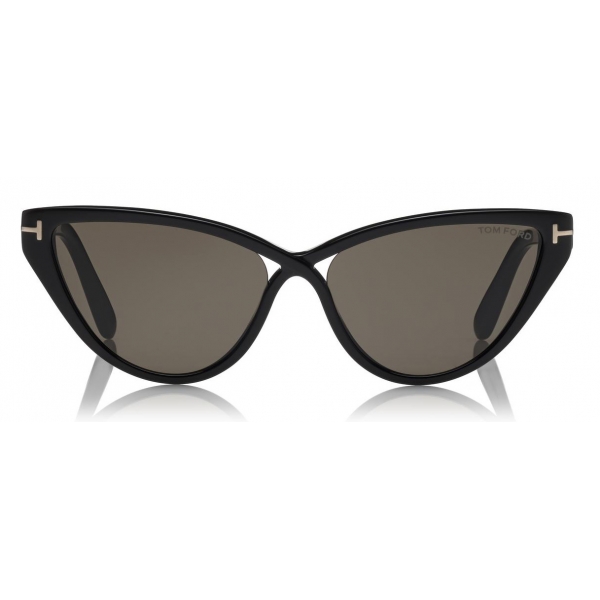 Tom Ford - Charlie Sunglasses - Occhiali da Sole Cat-Eye in Acetato - Nero - FT0740 - Occhiali da Sole - Tom Ford Eyewear