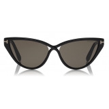 Tom Ford - Charlie Sunglasses - Cat-Eye Acetate Sunglasses - Black - FT0740 - Sunglasses - Tom Ford Eyewear