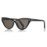 Tom Ford - Charlie Sunglasses - Cat-Eye Acetate Sunglasses - Black - FT0740 - Sunglasses - Tom Ford Eyewear