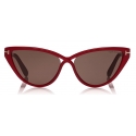 Tom Ford - Charlie Sunglasses - Cat-Eye Acetate Sunglasses - Red - FT0740 - Sunglasses - Tom Ford Eyewear