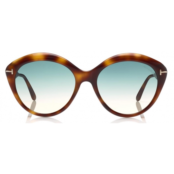 Tom Ford - Maxine Sunglasses - Round Metal Sunglasses - Blonde Havana - FT0763 - Sunglasses - Tom Ford Eyewear