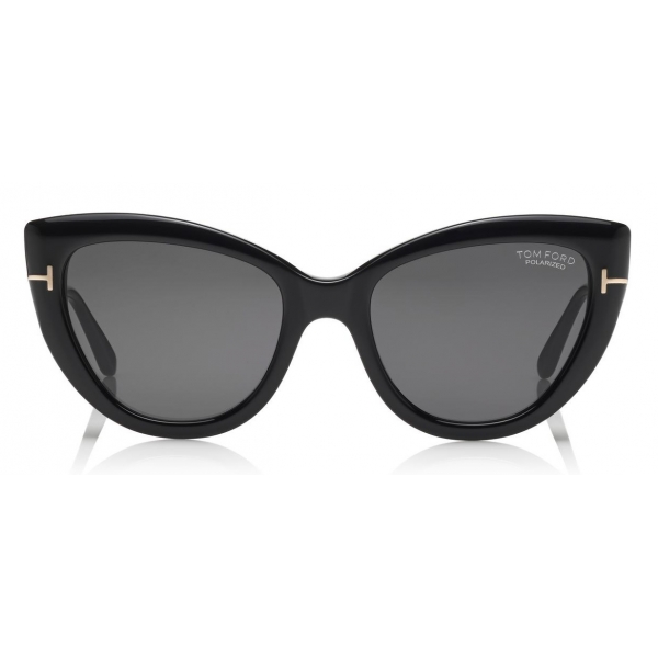 Tom Ford - Polarized Anya Sunglasses - Occhiali Cat-Eye in Acetato - Nero - FT0762-P - Occhiali da Sole - Tom Ford Eyewear