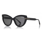 Tom Ford - Polarized Anya Sunglasses - Cat-Eye Acetate Sunglasses - Black - FT0762-P - Sunglasses - Tom Ford Eyewear