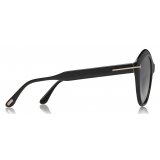 Tom Ford - Polarized Maxine Sunglasses - Occhiali Rotondi in Acetato - Nero - FT0763-P - Occhiali da Sole - Tom Ford Eyewear