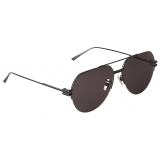 Bottega Veneta - Metal Aviator Sunglasses - Grey Black - Sunglasses - Bottega Veneta Eyewear