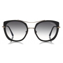 Tom Ford - Joey Sunglasses - Round Metal and Acetate Sunglasses - Black - FT0760 - Sunglasses - Tom Ford Eyewear