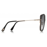 Tom Ford - Joey Sunglasses - Round Metal and Acetate Sunglasses - Black - FT0760 - Sunglasses - Tom Ford Eyewear