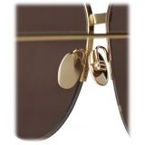 Bottega Veneta - Metal Aviator Sunglasses - Brown Gold - Sunglasses - Bottega Veneta Eyewear