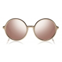 Tom Ford - Ava Sunglasses - Occhiali Rotondi in Metallo - Oro Rosa Sfumato - FT0572 - Occhiali da Sole - Tom Ford Eyewear